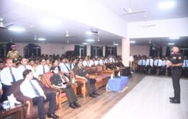 जीओसी झारखंड एवं बिहार सब एरिया का सैनिक स्कूल नालंदा का दौरा